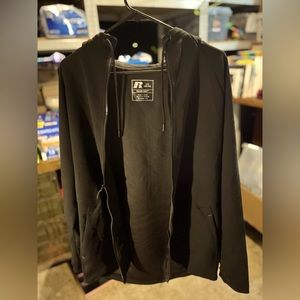 Dry-fit tight comfortable Russell hooded zip up